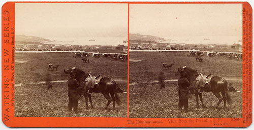#3589 - The Bombardment, View from the Presidio, July 3, 1876.