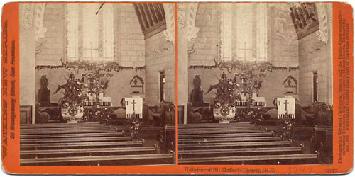 #3747 - Interior of St. Luke's Church, San Francisco.