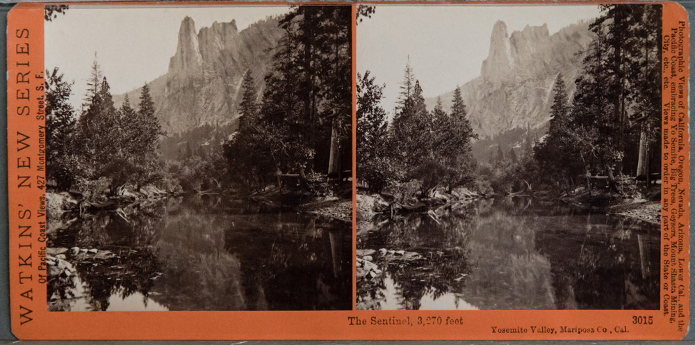 Watkins #3015 - The Sentinal, 3270 feet, Yosemite Valley, Mariposa County, Cal.