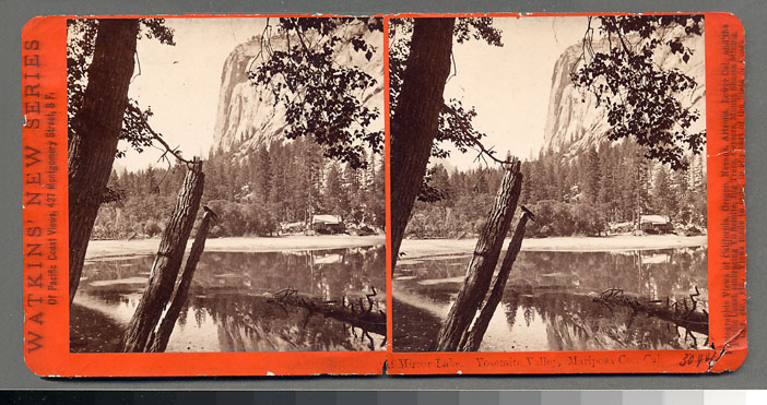 Watkins #3044 - At Mirror Lake, Yosemite Valley, Mariposa County, Cal.