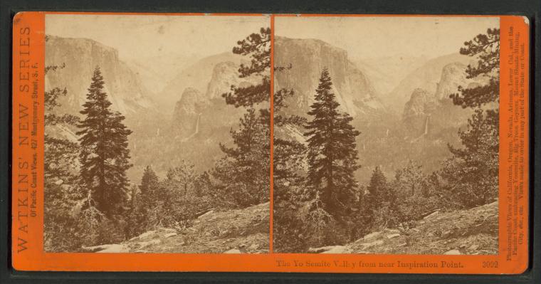 #3092 - The Yosemite Valley, from near Inspiration Point, Yosemite, Mariposa County, Cal.