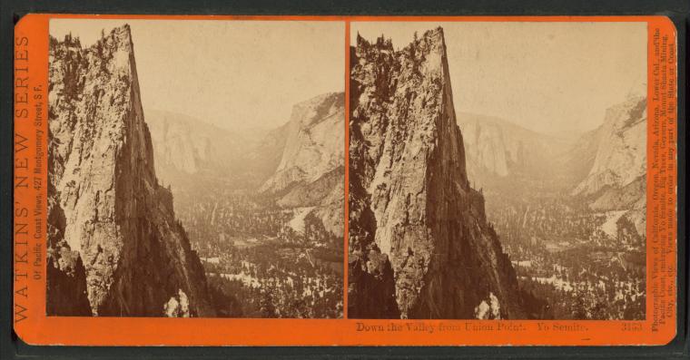 #3153 - Down the Valley from Union Point, Yosemite Valley, Mariposa County, Cal.