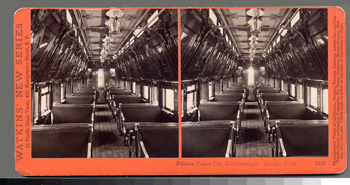 #3315 - Pullman Palace Car Marleborough, interior view.