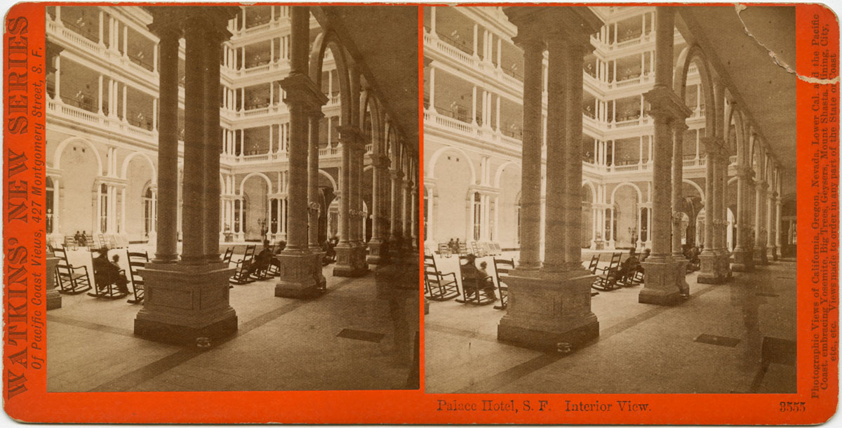 Watkins #3555 - Palace Hotel, S.F., Interior View.