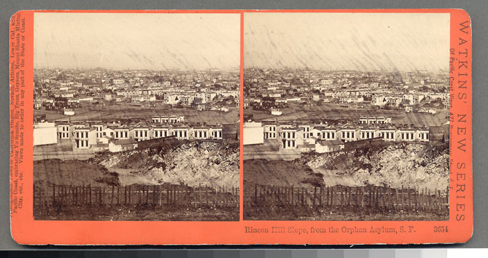 Watkins #3654 - Rincon Hill Slope, from the Orphan Asylum, San Francisco.