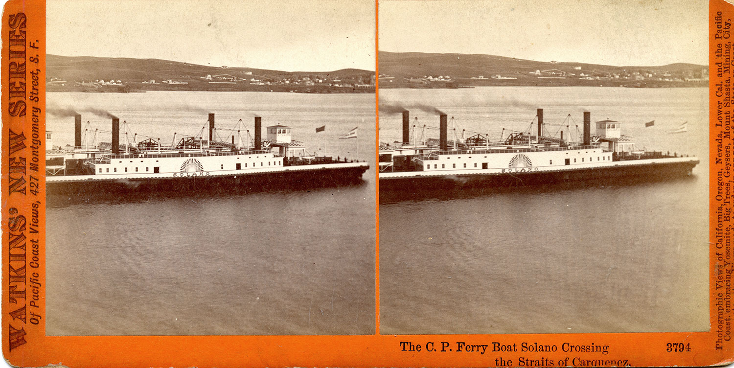 #3794 - The C.P. Ferry Boat Solano Crossing the Straights of Carquenez.