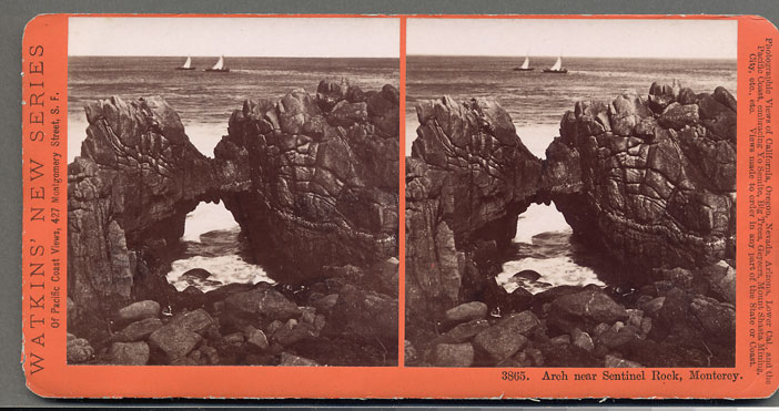 Watkins #3865 - Arch near Sentinel Rock, Monterey, Cal.