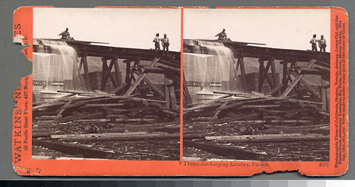 #4067 - V. Flume discharging Lumber, Carson, Nev.