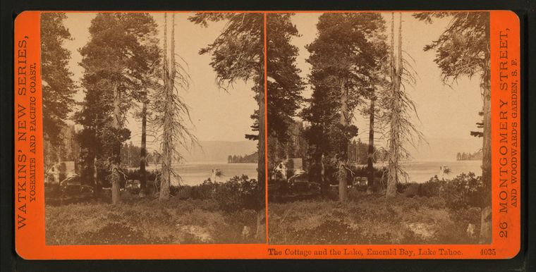 Watkins #4035 - The Cottage and the Lake, Emerald Bay, Lake Tahoe.