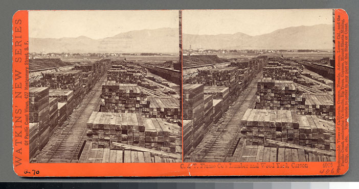 Watkins #4066 - C. & T. Flume Co.'s Lumber and Wood Yard, Carson, Nev.
