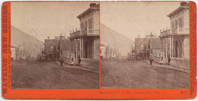 Watkins #4130 - Residence of J.G. Fair, Virginia City, Nev.