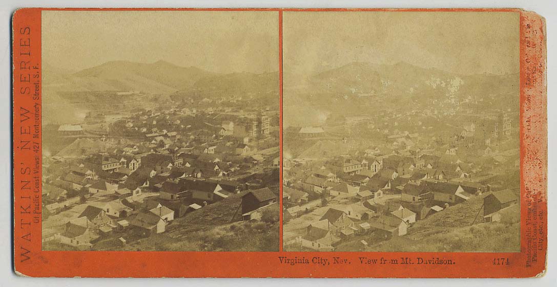 Watkins #4174 - Virginia City, Nev.  View from Mt. Davidson.