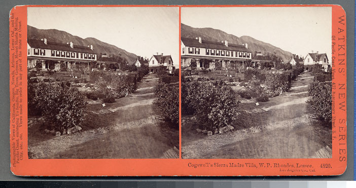 Watkins #4820 - Cogswell's Sierra Madre Villa, W.P. Rhoades, Lessee, Los Angeles Co., Cal.