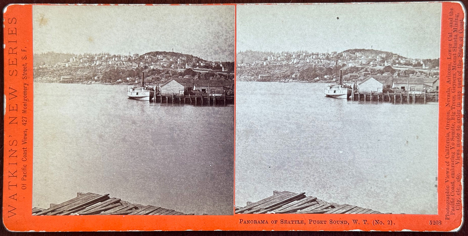 Watkins #5208 - Panorama of Seattle, Puget Sound, W. T. (No. 2).