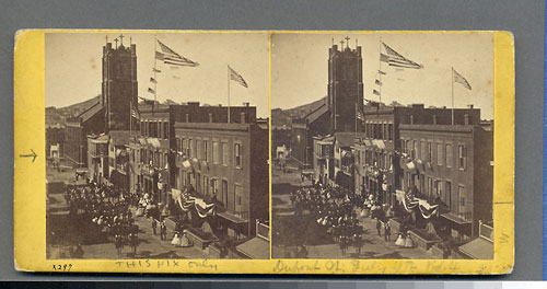 Unnumbered View - Dupont St., July 4th, 1864, San Francisco