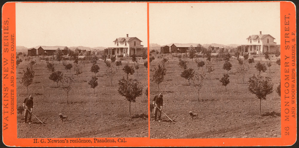 Watkins Unnumbered View - H.G Newton's residence, Pasadena, Cal.