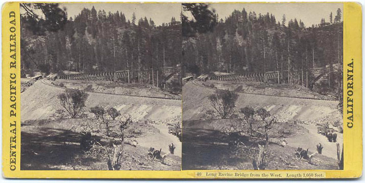 Watkins #40 - Long Ravine Bridge from the West. 56 miles from Sacramento