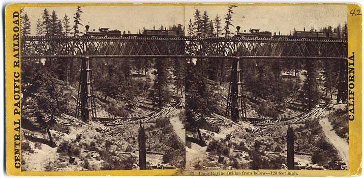 A.A Hart #42 - Long Ravine Bridge from below, 120 feet high