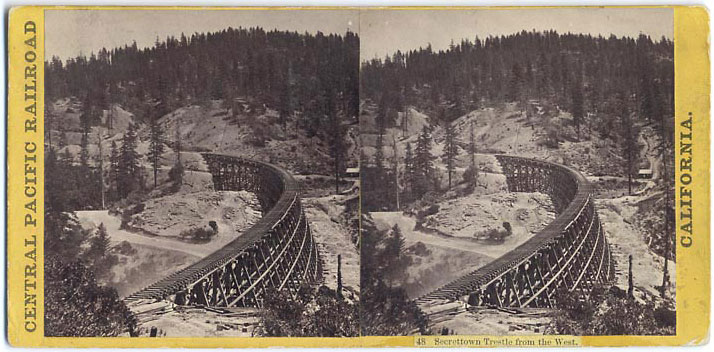 Watkins #48 - Secret Town Trestle, from the West. Length 1,100 feet