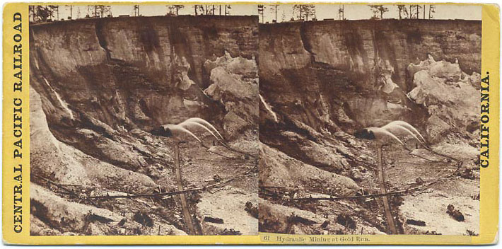 Watkins #61 - Hydraulic Mining at Gold Run. Placer County