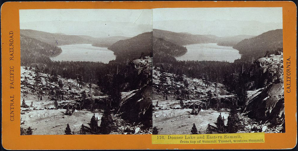 Watkins #126 - Donner Lake and Eastern Summit, from top of Summit Tunnel, Western Summit