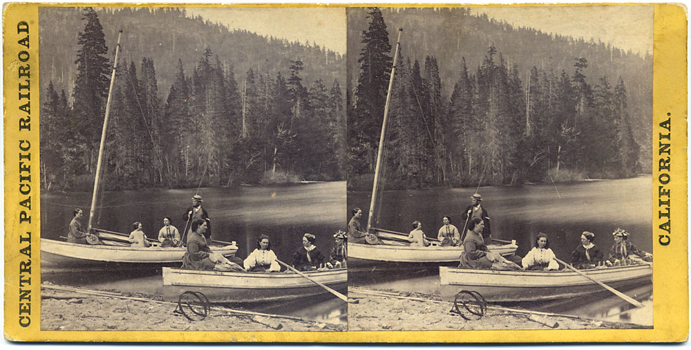 Watkins #128 - Boating Party on Donner Lake