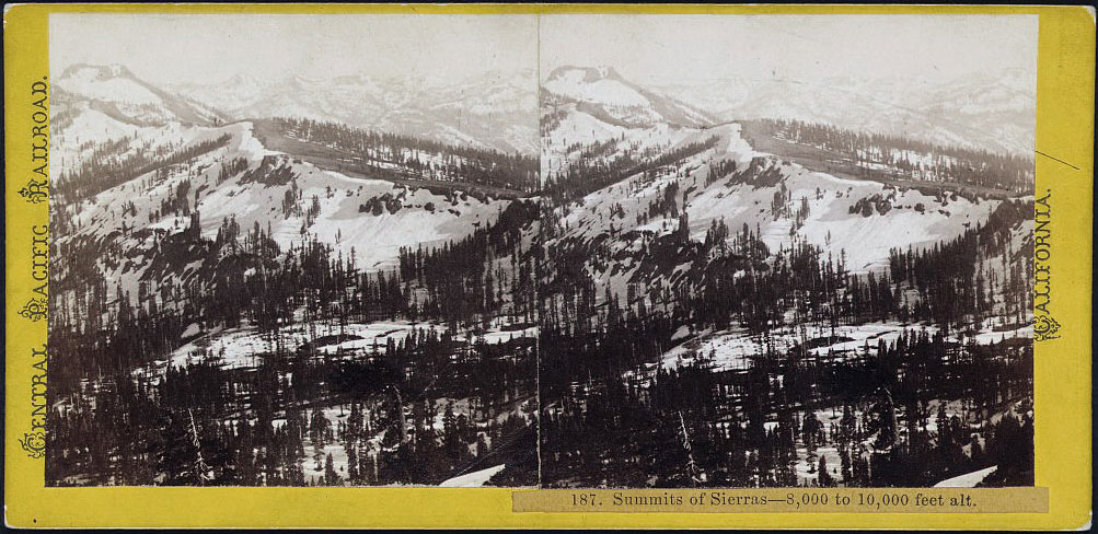 Watkins #187 - Summits of the Sierras, 8,000 to 10,000 feet altitude