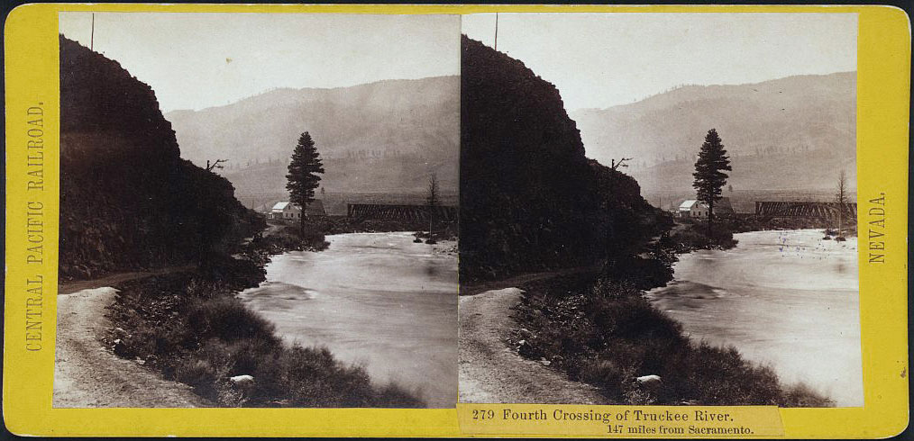 Watkins #279 - Fourth Crossing of the Truckee River. 147 miles from Sacramento