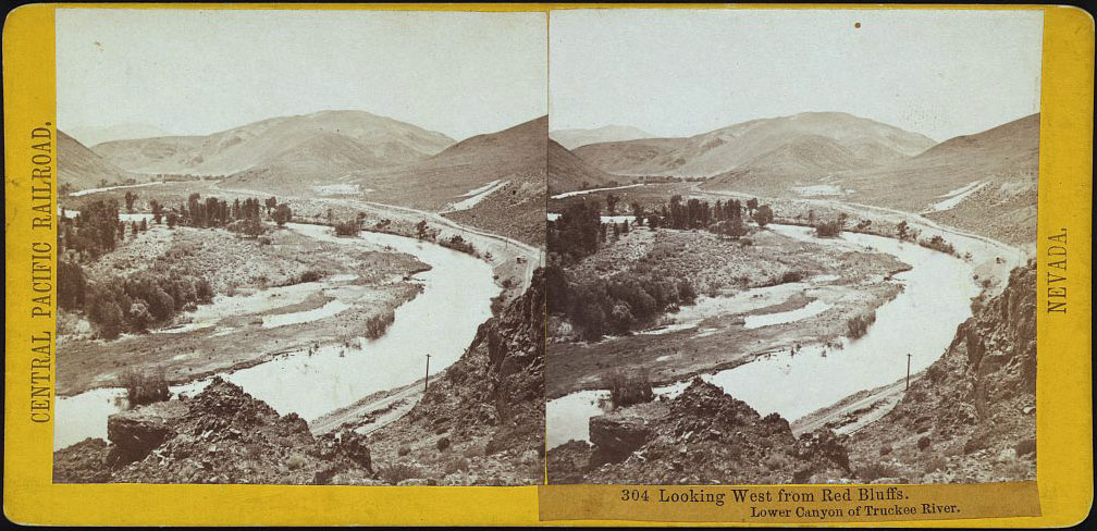 #304 - Looking West from Red Bluffs. Lower Canyon of Truckee River