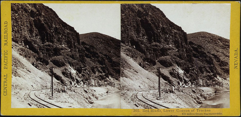 #305 - Red Bluffs, Lower Canyon of the Truckee. 178 miles from Sacramento