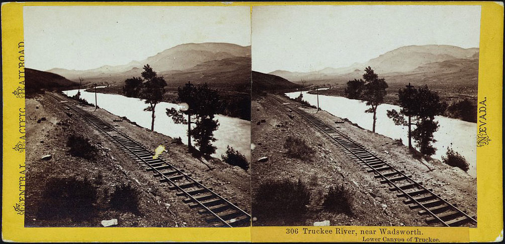 Watkins #306 - Truckee River, near Wadsworth. Lower Canyon of the Truckee