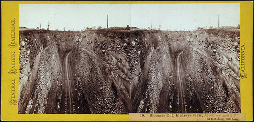 #10 - Bloomer Cut, birdseye view, 63 feet deep, 800 long