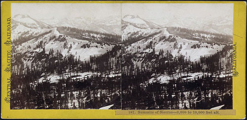 #187 - Summits of the Sierras, 8,000 to 10,000 feet altitude