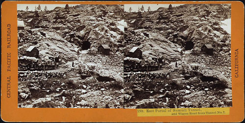 #199 - East Portal of Summit Tunnel, and Wagon Road, from Tunnel No 7