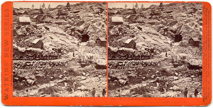 Watkins #199 - East Portal of Summit Tunnel, and Wagon Road, from Tunnel No 7