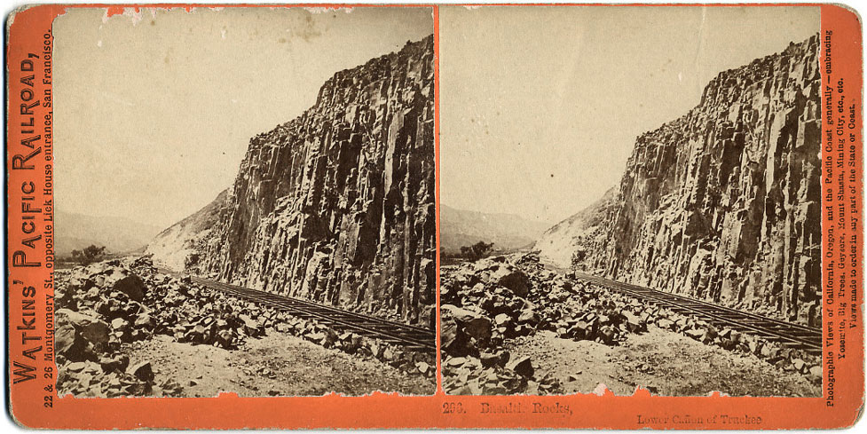 Watkins #296 - Basaltic Rocks, Lower Canyon of the Truckee