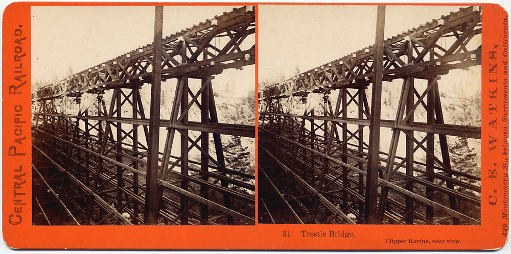 Watkins #31 - Trestle Bridge, Clipper Ravine, near view