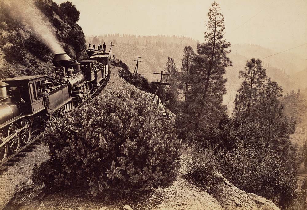 Watkins #1112 - Rounding Cape Horn, Central Pacifc Railroad, Placer County