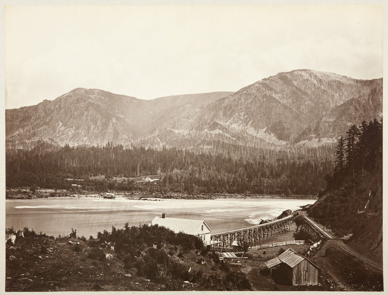 Watkins #436 - Upper Cascades from Block House, Washington Territory