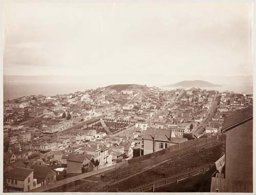 #623 - View from Russian Hill, Showing Telegraph Hill and Goat Island, San Francisco