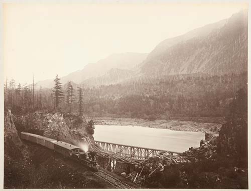 #434 - Ruins of High Bridge, Middle Block House, Columbia River, Washington Territory