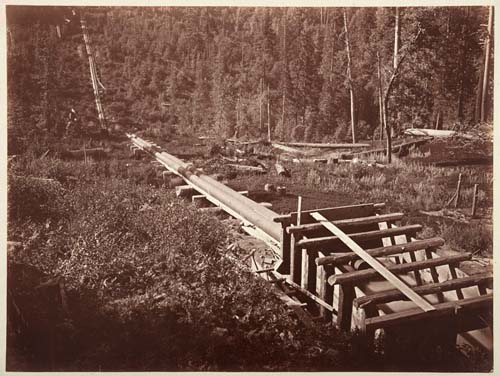 #511 - Aqueduct Pipes Crossing Humbug Canyon to Malakoff Diggings, near North Bloomfield, Nevada County