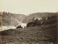 152 - Albion River from the Road, View Upstream from the Mill at Albion from the Top of South Bluff, Mendocino County