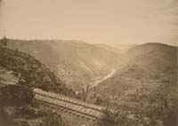 1114 - Canyon of the American River, from Cape Horn, Central Pacifc Railroad, Placer County