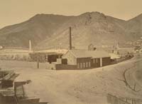 419 - Virginia and Gold Hill Water Company Reservoir with Mount Davidson, Storey County, Nevada