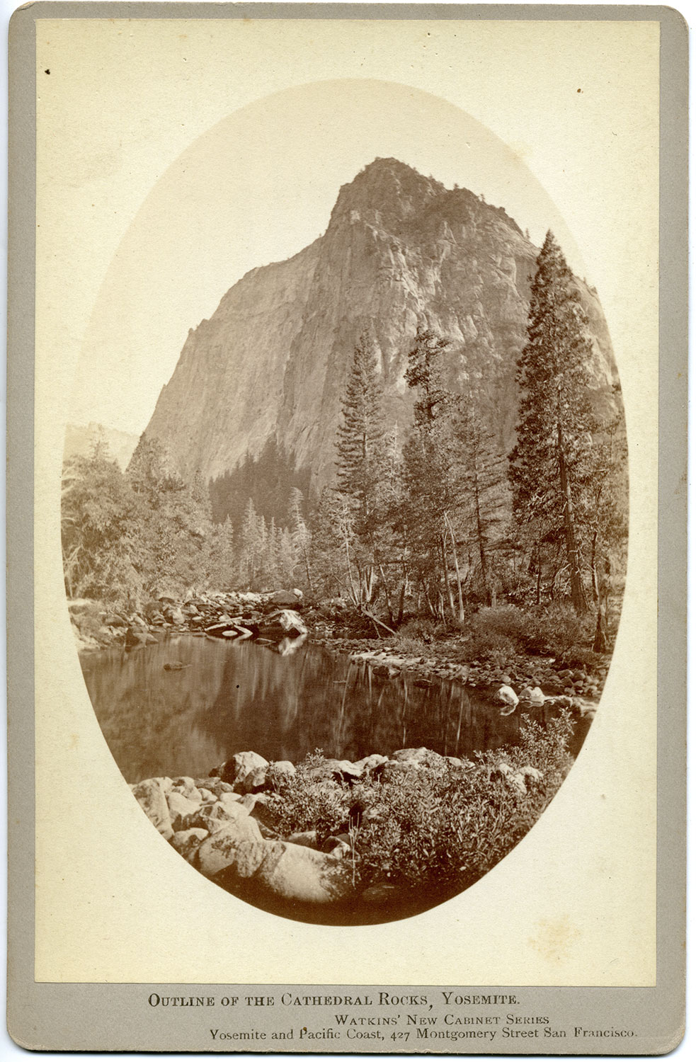 Watkins Unnumbered View - Outline of the Cathedral Rocks, Yosemite.