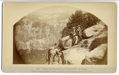 #B 47 - Vernal and Nevada Fall from Glacier Pt., Yo Semite.