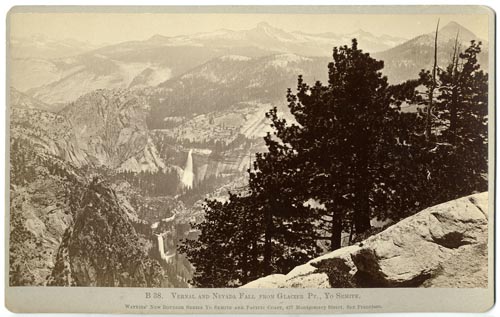 #B 38 - Vernal and Nevada Fall from Glacier Pt., Yo Semite.