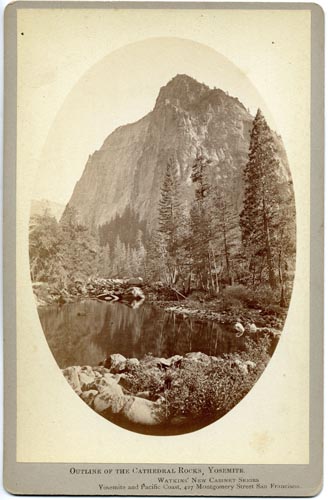 Unnumbered View - Outline of the Cathedral Rocks, Yosemite.