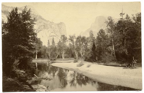 Unnumbered View - Washington Column and Half Dome, Yosemite.